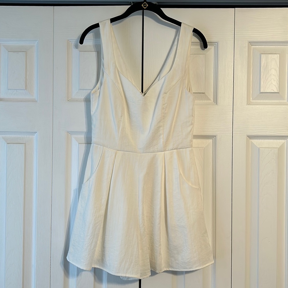 White sleeveless romper